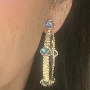 Kendra Scott Hoops w/Abalone Station Stones
